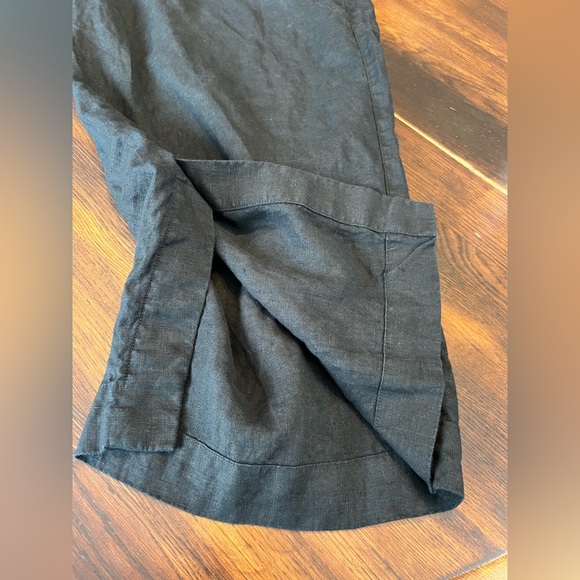 Athleta Retreat 100% Linen High Rise Wide Leg Pants Women’s Plus 2X Petite Black - Picture 13 of 13